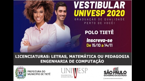 UNIVESP abre inscrições para Vestibular 1° Semestre 2020