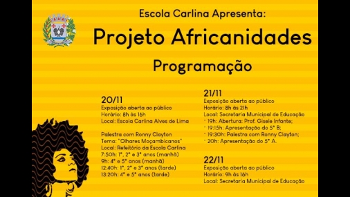 Escola Carlina celebra Consciência Negra com Projeto Africanidade