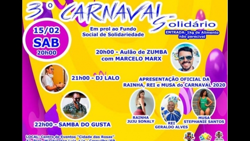 Carnaval Solidário une diversão e generosidade