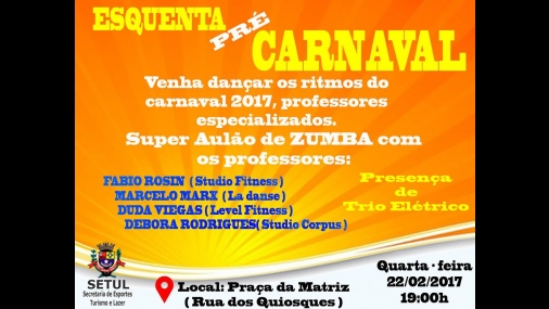 Zumba pré-carnaval em Cerquilho