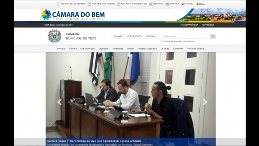 Legislativo de Tietê conta com novo site