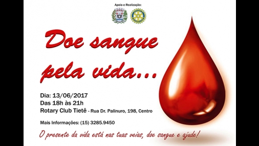 Campanha de doação de sangue acontece no Rotary Clube