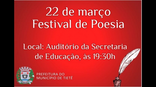 Secretaria da Educação realiza Festival de Poesia