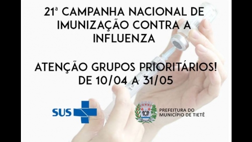 21ª Campanha Nacional de Vacinação Contra a Influenza 
