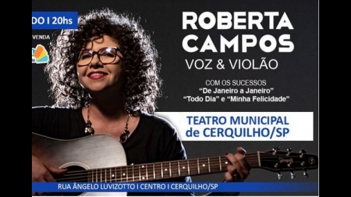Roberta Campos - Voz e Violão no Teatro Municipal de Cerquilho 